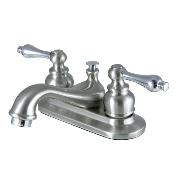 4" Centerset Bathroom Faucet, Brushed Nickel/Chrome
